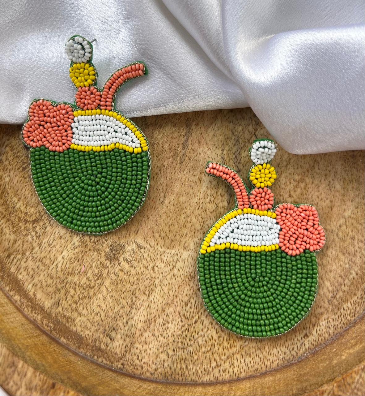 Coconut Water Beaded Earrings