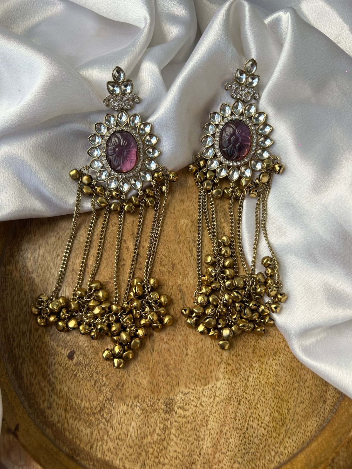 phool ghungroo earrings