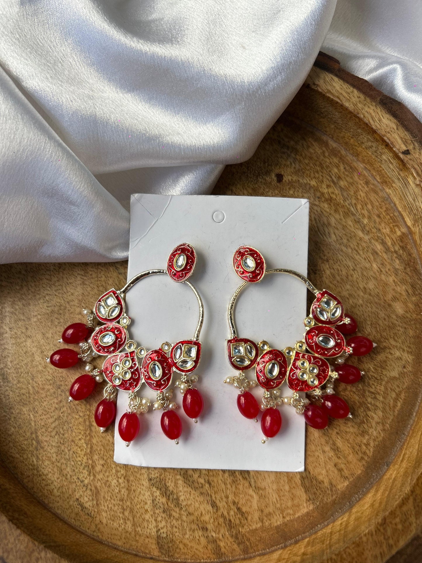 Red chandbali