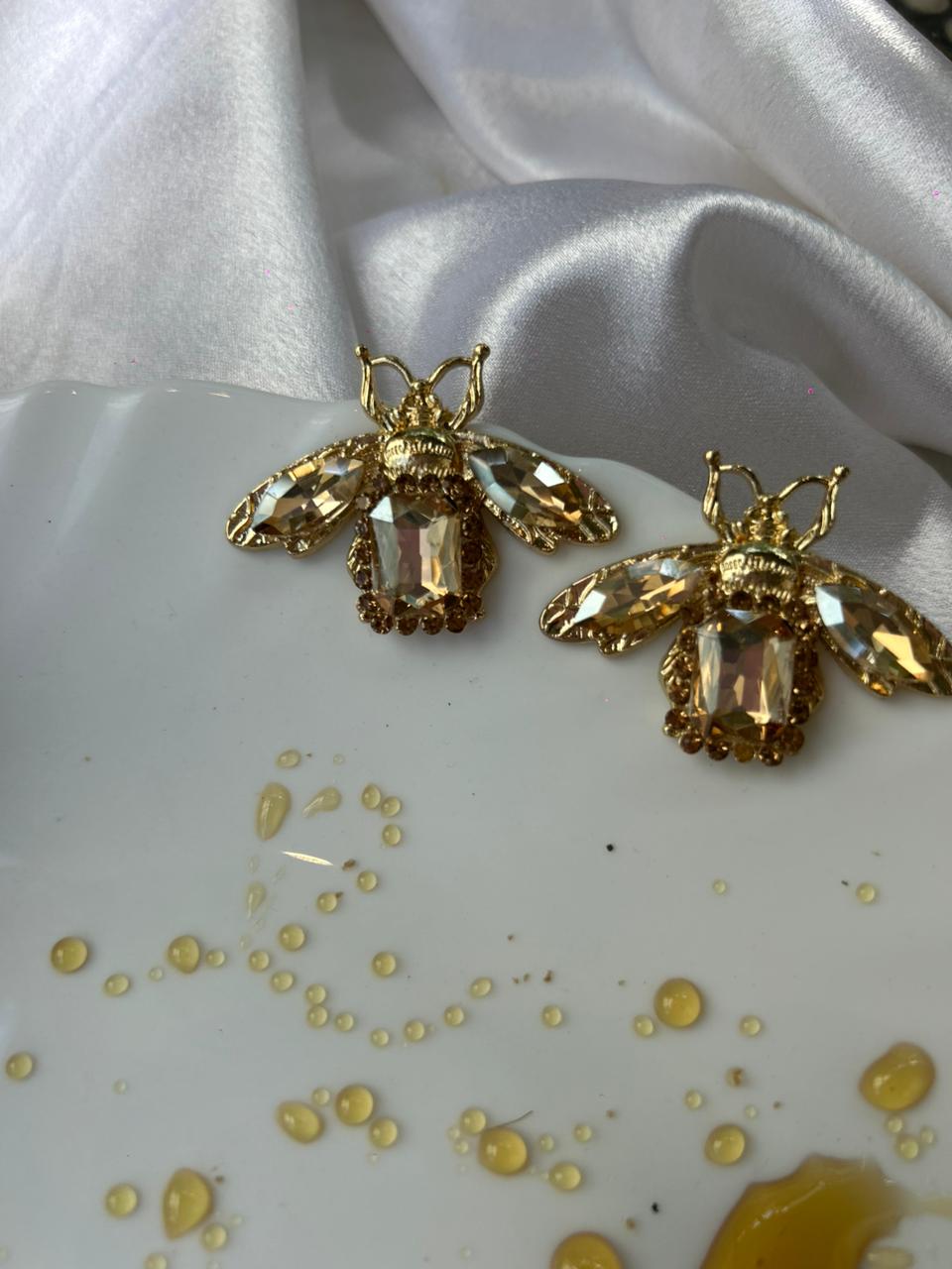 Golden Honeybee Earrings