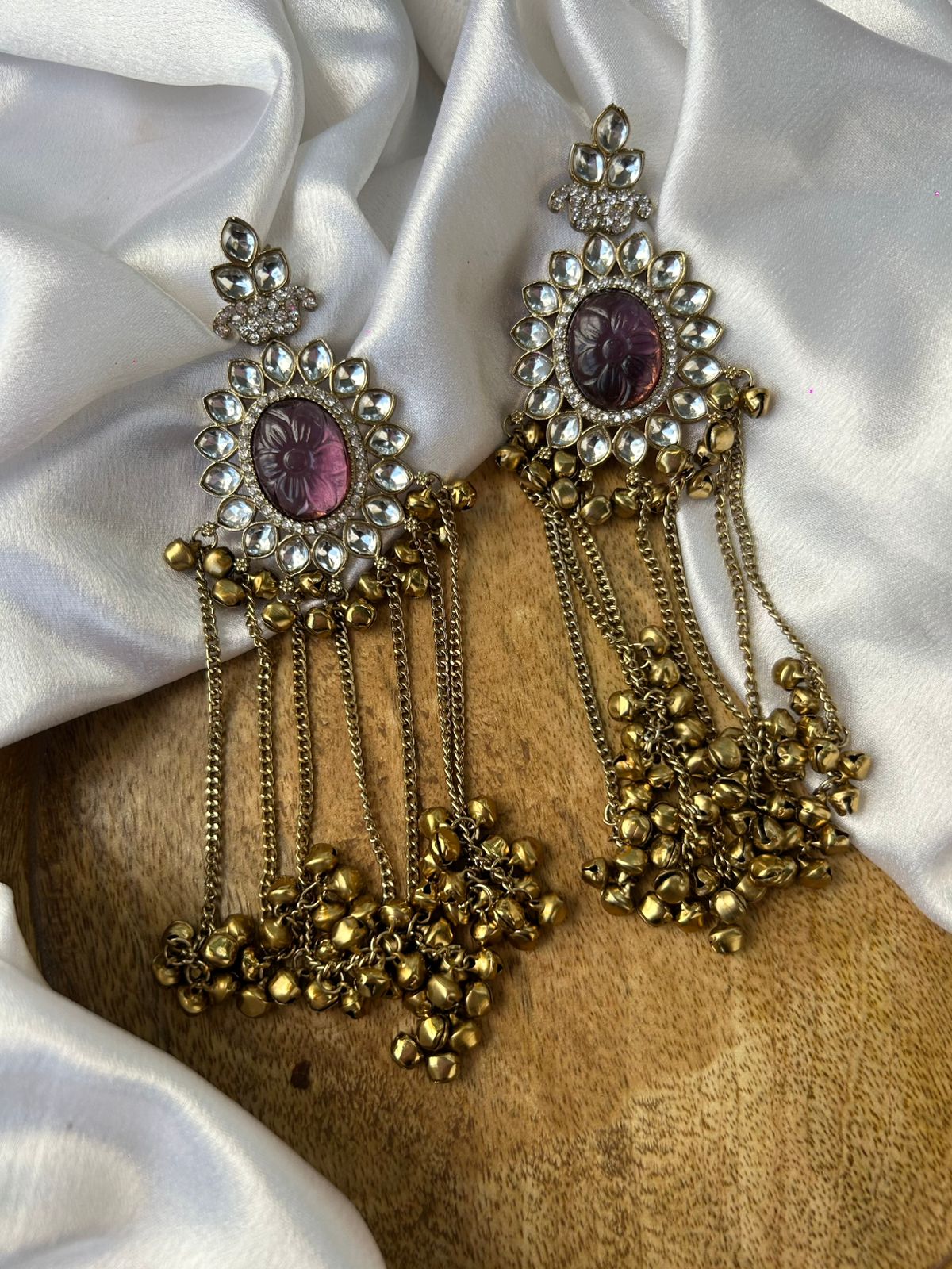 phool ghungroo earrings