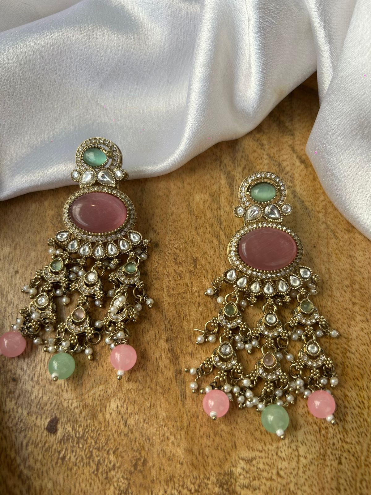 Rose garden jhumkas