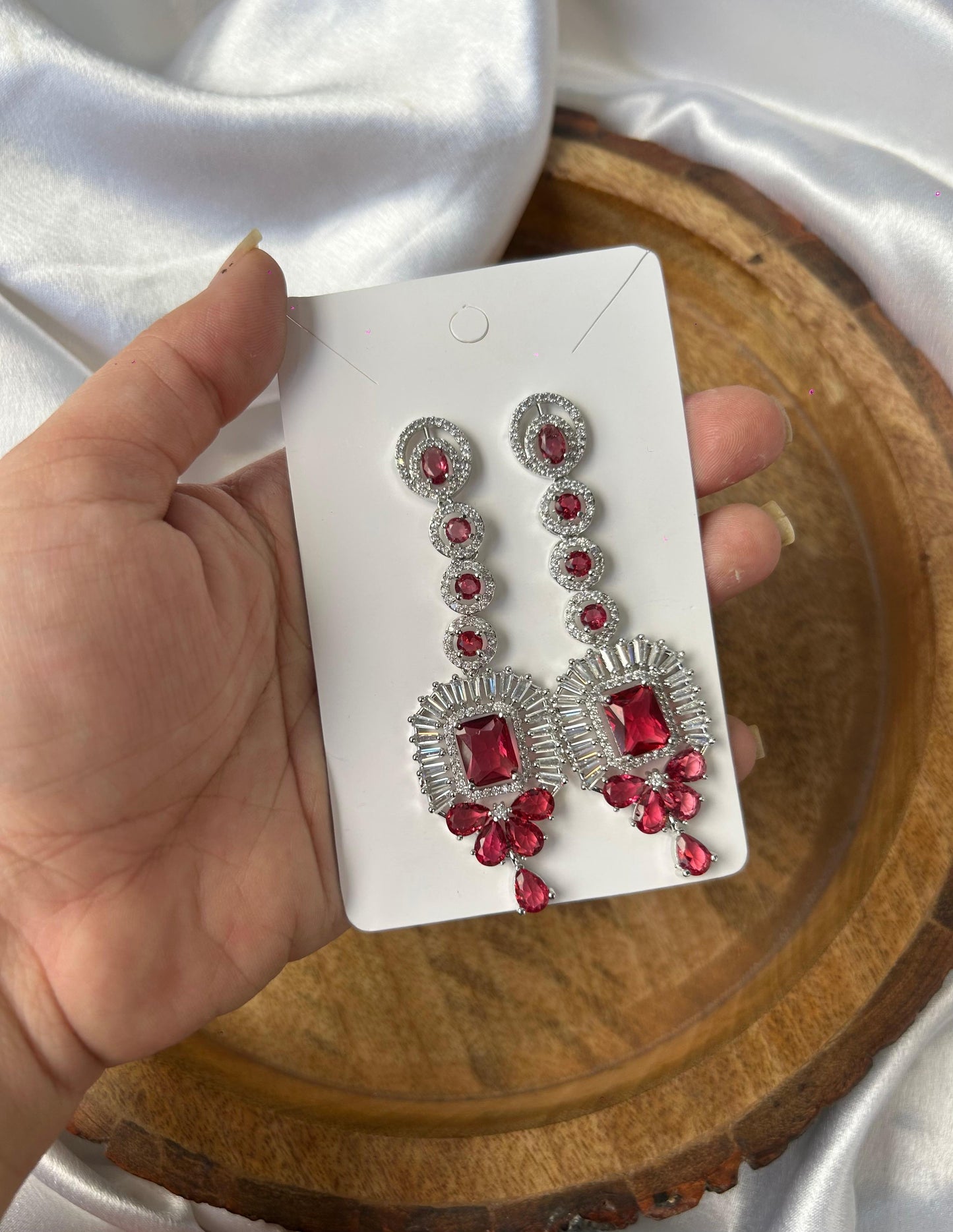Ruby drop earrings