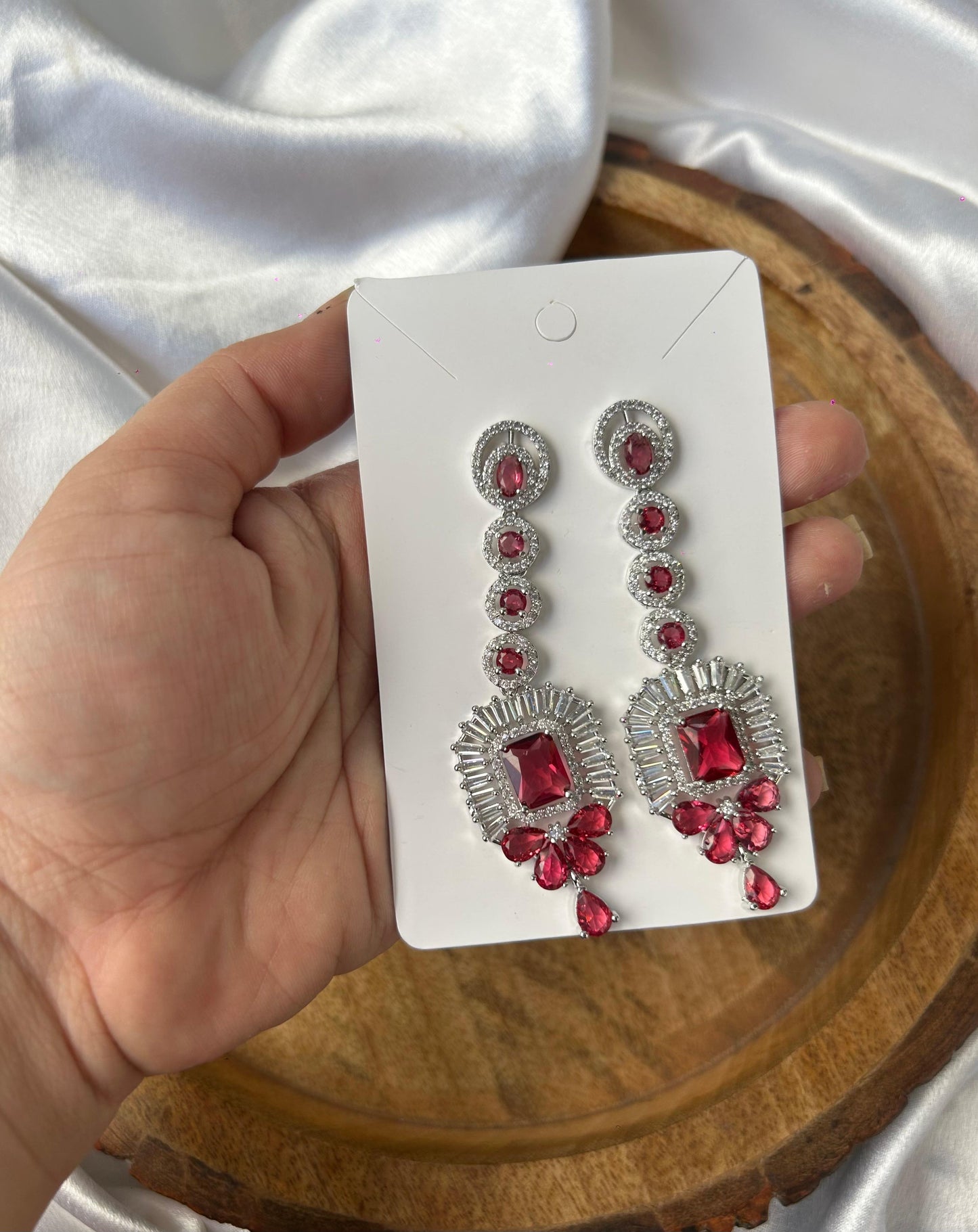 Ruby drop earrings