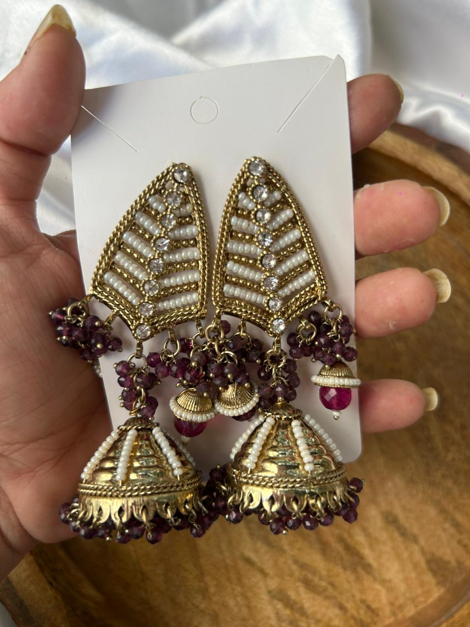 Gulmohar Leaf Jhumka