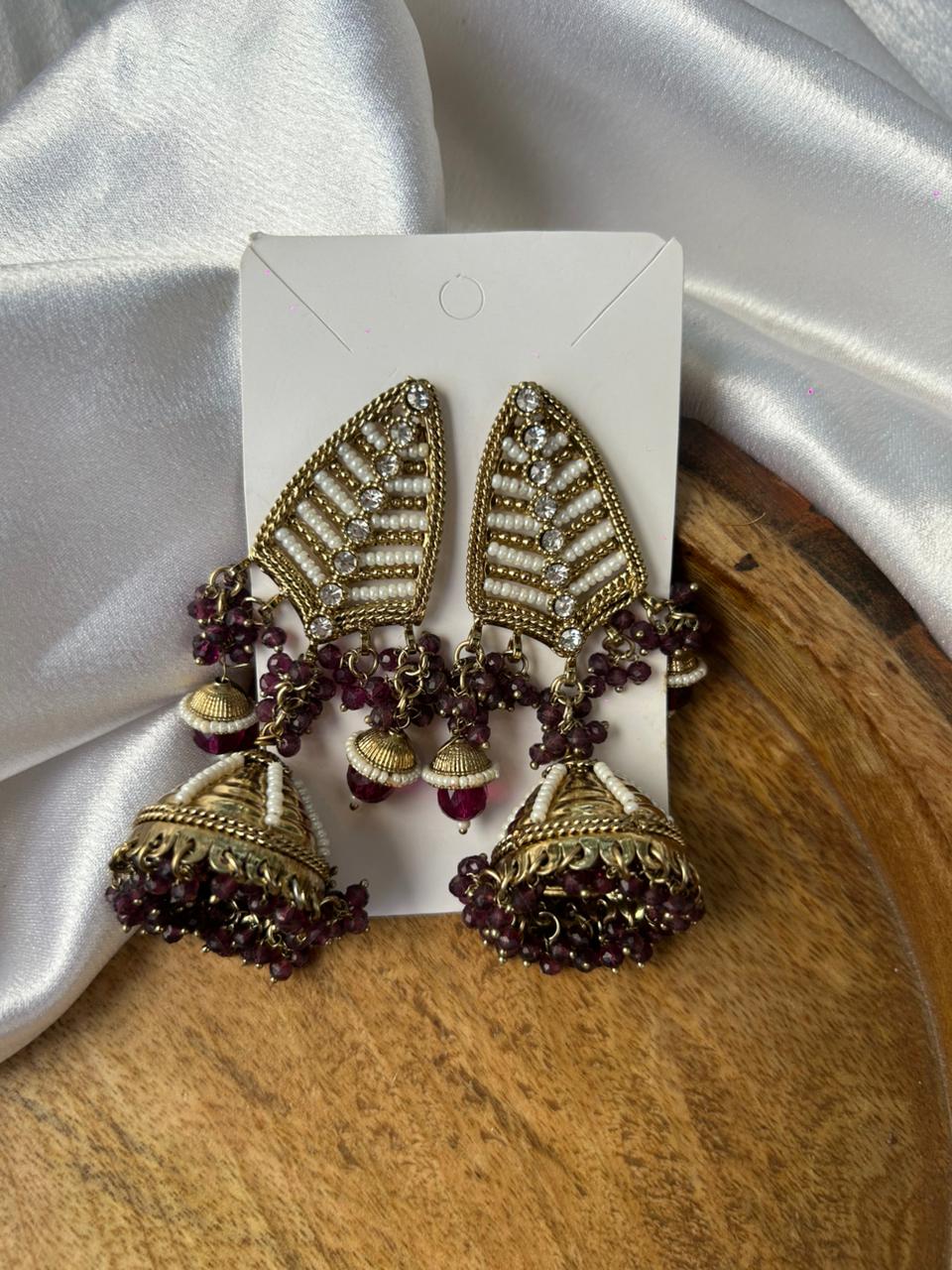 Gulmohar Leaf Jhumka