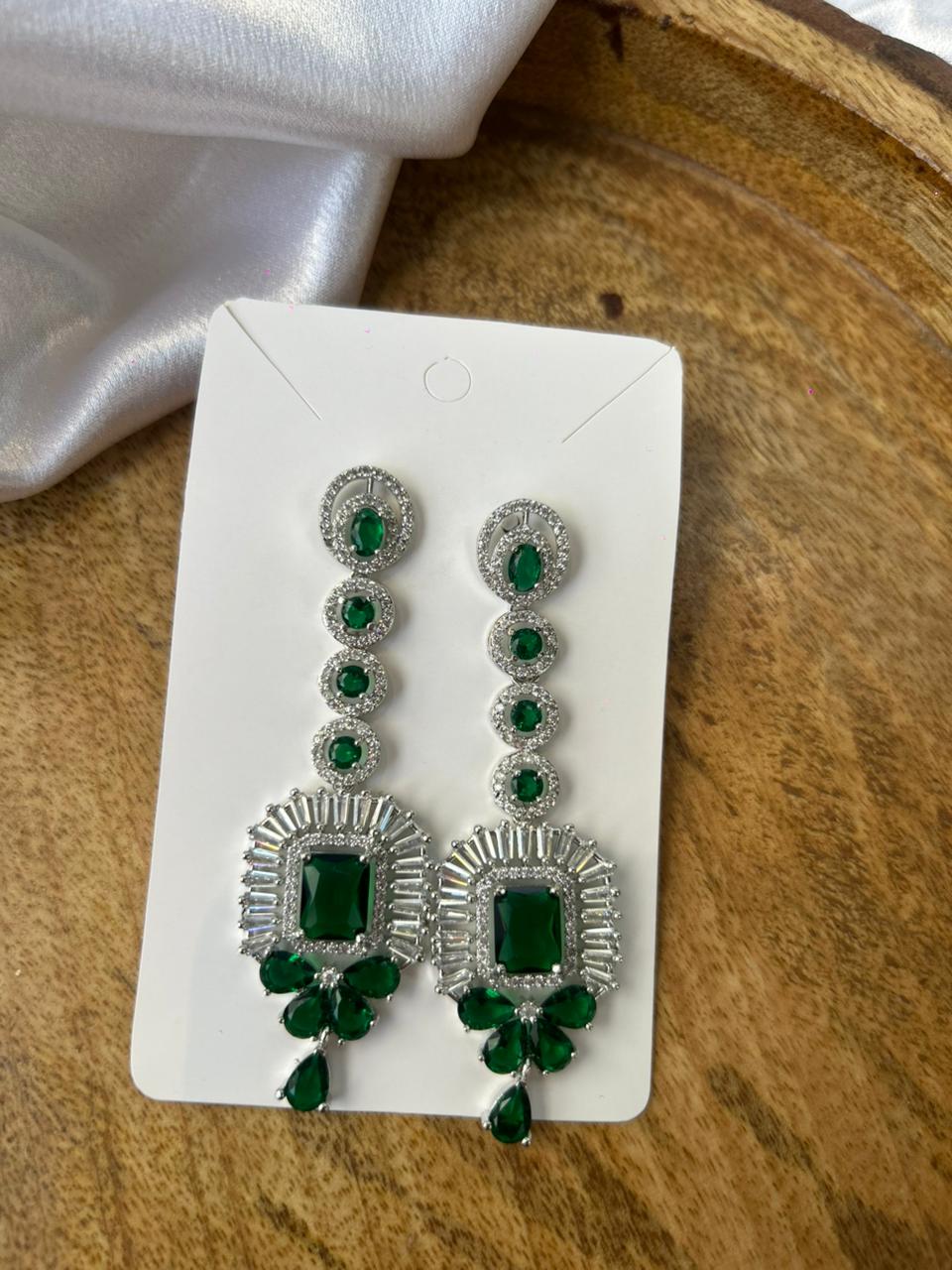 Emerald drop earrings
