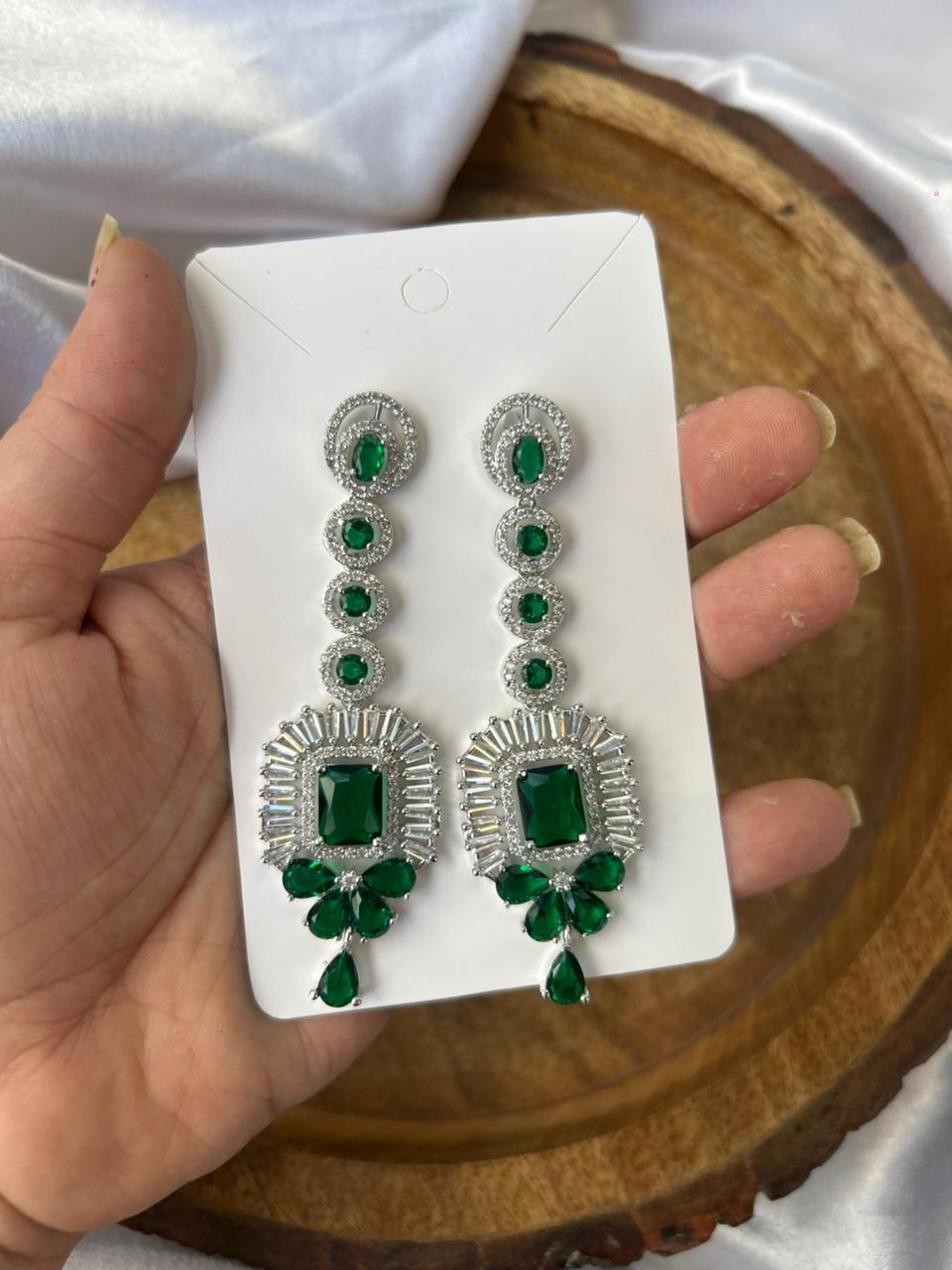 Emerald drop earrings