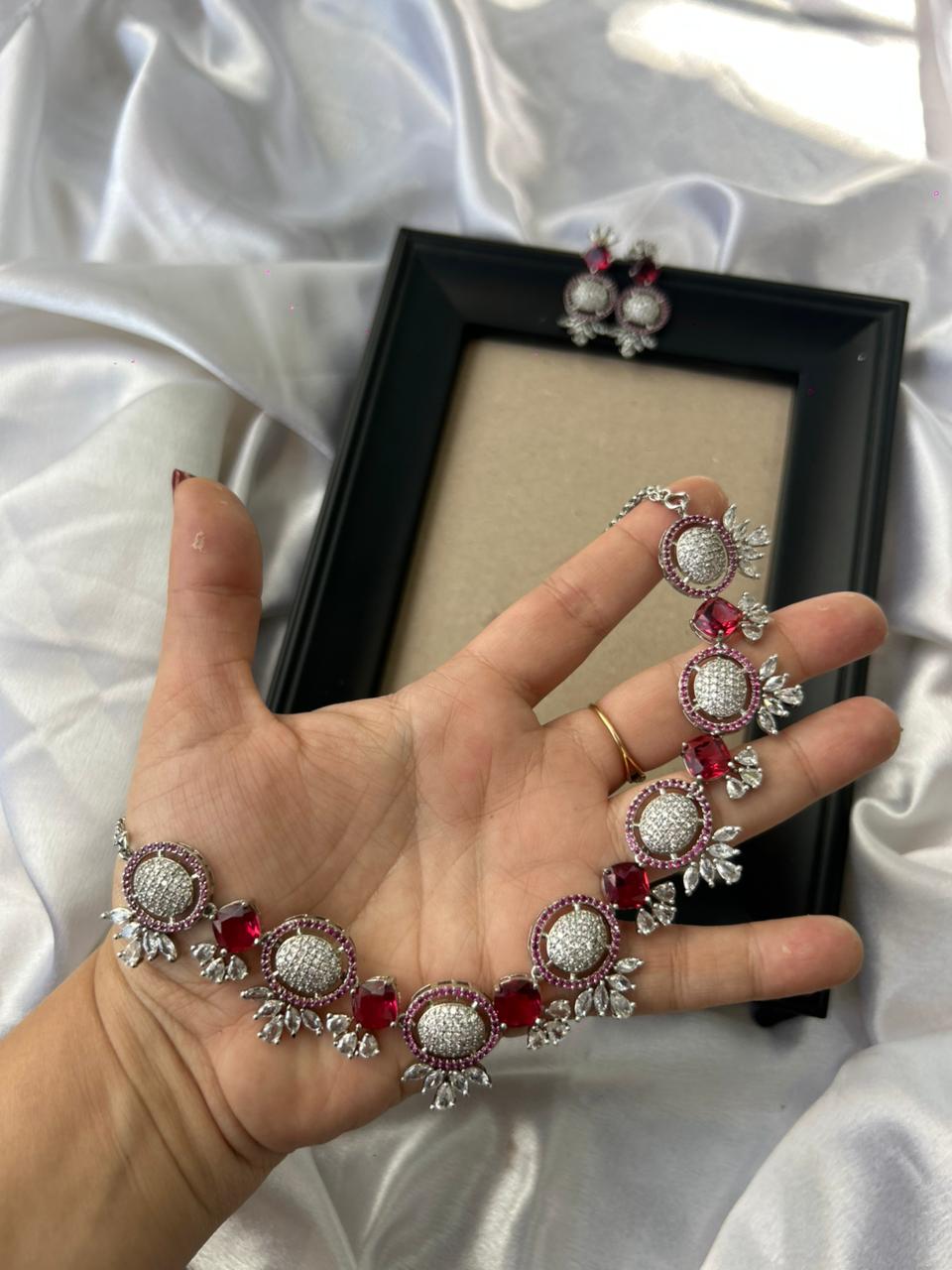Ruby Nano Line AD Necklace