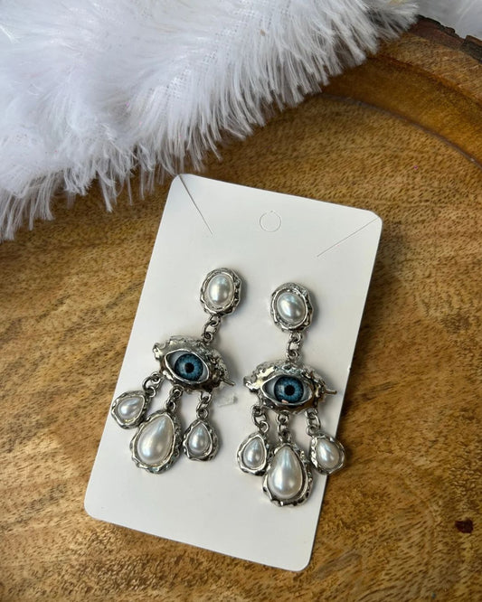 Blue Gaze Statement Earrings