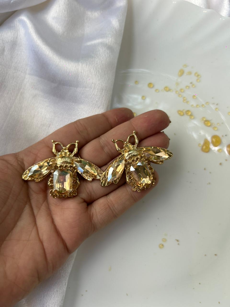 Golden Honeybee Earrings